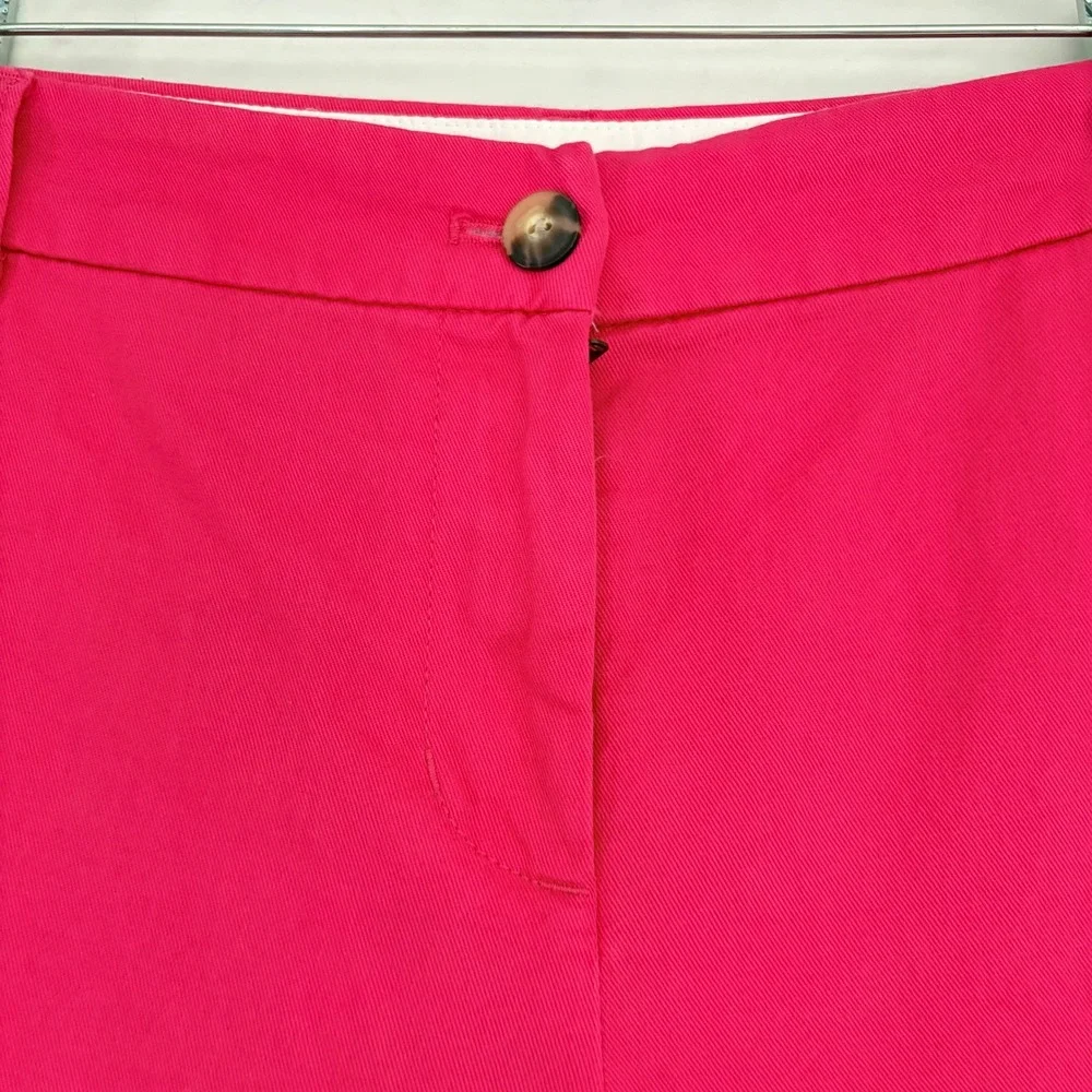 J.Crew Womens Hot Pink Chino Shorts‎ Cotton Twill Summer Size 14